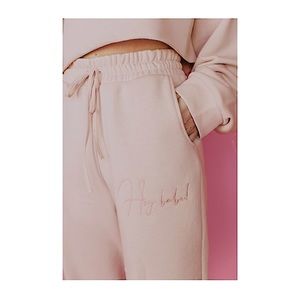 NWOT THE DROP Sierra Furtado Hey Babe dusty pink sweatpants XS new without tags